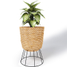 Buy Round Floor Planter - Boho Style - 46 CM - Firna Natural 61241 - in the UK