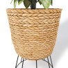 Buy Round Floor Planter - Boho Style - 46 CM - Firna Natural 61241 in the United Kingdom