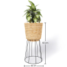 Buy Round Floor Planter - Boho Style - 65 CM - Firna Natural 61242 home delivery