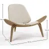 Designer armchair - Scandinavian armchair - Boucle upholstery - Lucy image 7