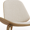 Buy Designer armchair - Scandinavian armchair - Boucle upholstery - Lucy White 61247 - in the UK