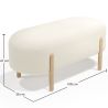 Upholstered Bouclé Bench - Curve image 7