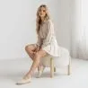 Low Stool Upholstered in Bouclé - Curve image 7