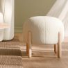 Low Stool Upholstered in Bouclé - Curve image 7