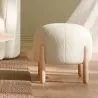 Low Stool Upholstered in Bouclé - Curve image 7