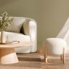 Low Stool Upholstered in Bouclé - Curve image 7