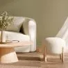 Low Stool Upholstered in Bouclé - Curve image 7