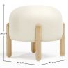 Low Stool Upholstered in Bouclé - Curve image 7