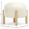 Low Stool Upholstered in Bouclé - Curve image 7