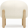 Buy Low Stool Upholstered in Bouclé - Curve White 61251 - in the UK