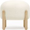 Low Stool Upholstered in Bouclé - Curve image 7