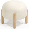 Low Stool Upholstered in Bouclé - Curve image 7