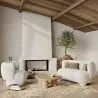 2/3 Seater Sofa - Upholstered in Bouclé Fabric - Magnolia image 7