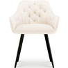 Buy Dining Chair with Armrests - Upholstered in Premium Bouclé - Alene White 61267 - in the UK
