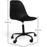Office Chair with Armrests - Wheeled Desk Chair - Black Denisse Frame image 7