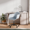 Buy Office Chair with Armrests - Desk Chair with Wheels - Weston Black Frame White 61269 in the United Kingdom