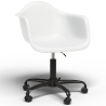 Buy Office Chair with Armrests - Desk Chair with Wheels - Weston Black Frame White 61269 at Privatefloor
