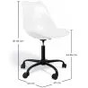 Office Chair with Wheels - Swivel Desk Chair - Tulip Black Frame image 7