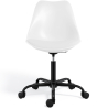 Buy Office Chair with Wheels - Swivel Desk Chair - Tulip Black Frame White 61270 - in the UK