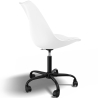 Buy Office Chair with Wheels - Swivel Desk Chair - Tulip Black Frame White 61270 in the United Kingdom