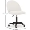 Upholstered Office Chair - Bouclé - Evelyne image 7