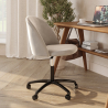 Buy Upholstered Office Chair - Velvet - Evelyne Beige 61272 in the United Kingdom