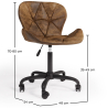 Buy Vintage Office Chair - Vegan Leather - Delare Vintage brown 61278 - in the UK