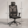 Ergonomic Office Chair with Wheels and Armrests - Pebbles image 7