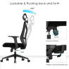 Ergonomic Office Chair with Wheels and Armrests - Pebbles image 7