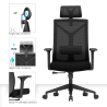 Ergonomic Office Chair with Wheels and Armrests - Pebbles image 7