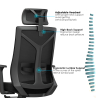 Ergonomic Office Chair with Wheels and Armrests - Ergal image 7