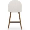 Buy Stool Upholstered in Bouclé Fabric - Scandinavian Design - Evelyne White 61286 in the United Kingdom