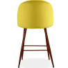 Buy Velvet Upholstered Stool - Scandinavian Design - Evelyne Yellow 61287 in the United Kingdom