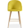 Buy Velvet Upholstered Stool - Scandinavian Design - 63cm - Evelyne Yellow 61288 - in the UK