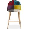 Patchwork Upholstered Stool - Scandinavian Style - 66cm - Evelyne image 7
