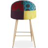 Buy Patchwork Upholstered Stool - Scandinavian Style - 63cm  - Evelyne Multicolour 61289 in the United Kingdom