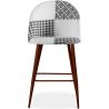 Patchwork Upholstered Stool - Scandinavian Style - Black and White - 66cm - Evelyne image 7