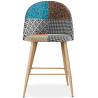 Buy Patchwork Upholstered Stool - Scandinavian Style - 63cm -  Evelyne  Multicolour 61292 - in the UK
