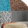 Patchwork Upholstered Stool - Scandinavian Style - 66cm -  Evelyne  image 7