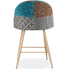 Buy Patchwork Upholstered Stool - Scandinavian Style - 63cm -  Evelyne  Multicolour 61292 in the United Kingdom