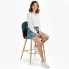Patchwork Upholstered Stool - Scandinavian Style - 66cm - Evelyne image 7