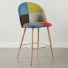 Patchwork Upholstered Stool - Scandinavian Style - 66cm - Evelyne image 7