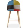 Buy Patchwork Upholstered Stool - Scandinavian Style - 63cm - Evelyne Multicolour 61293 - in the UK