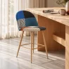 Patchwork Upholstered Stool - Scandinavian Style - 66cm - Evelyne image 7