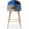 Buy Patchwork Upholstered Stool - Scandinavian Style - 63cm- Evelyne Multicolour 61294 - in the UK