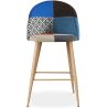 Buy Patchwork Upholstered Stool - Scandinavian Style - 63cm- Evelyne Multicolour 61294 - in the UK