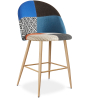 Buy Patchwork Upholstered Stool - Scandinavian Style - 63cm- Evelyne Multicolour 61294 - prices
