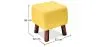 Square Footstool - Linen Upholstered - Wood - Nor image 7