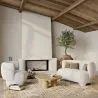  Upholstered Armchair - Bouclé Fabric Lounge Chair - Magnolia image 7
