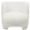  Upholstered Armchair - Bouclé Fabric Lounge Chair - Magnolia image 7